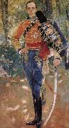 Joaquin Sorolla King Alphonse XIII of uniform cable oil painting reproduction